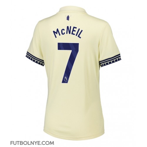 Camiseta Everton Dwight McNeil #7 Visitante Equipación para mujer 2025-26 manga corta